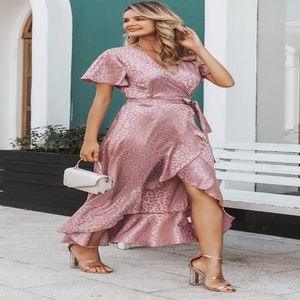 The Samantha Leopard Print Wrap Dress